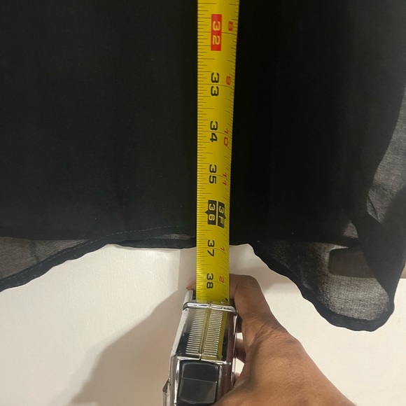 Luxology Womens Black Lace and Sheer lined three quarter sleeves Dress Size 14 - Picture 8 of 16